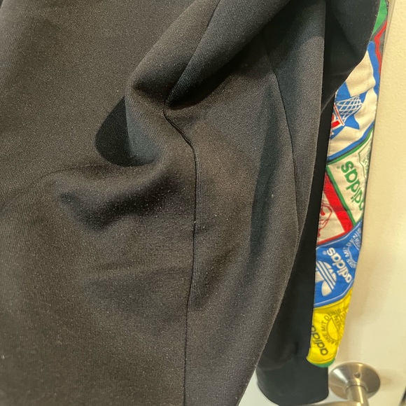 Adidas Originals Stan Smith Label Tape Sleeve Track Jacket Full Zip Sz L Black - Picture 14 of 15